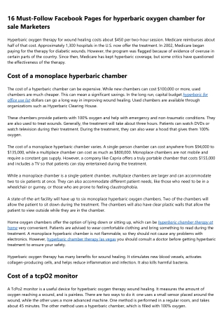 The Intermediate Guide to does hyperbaric chamber help healing