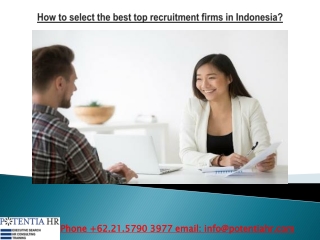 How to select the best top recruitment firms in Indonesia
