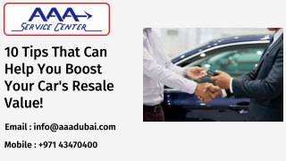 10 Tips That Can Help You Boost Your Car's Resale Value!