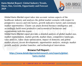 Hams Market report