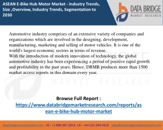 ASEAN E-Bike Hub Motor Market Report