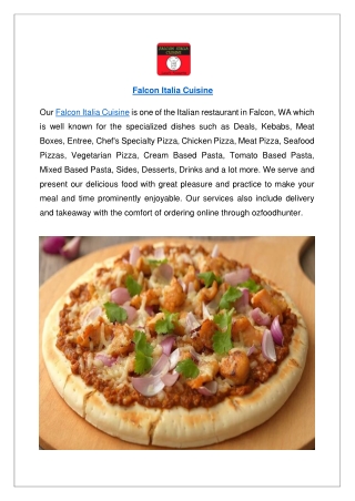 Get 15% off - Falcon Italia Cuisine Restaurant, WA