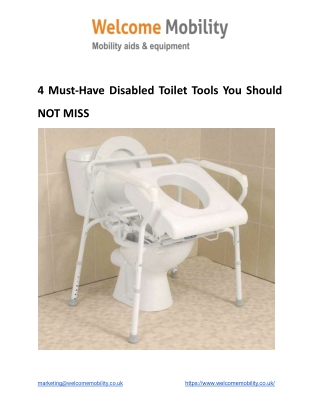 4 Must-Have Disabled Toilet Tools You Should NOT MISS