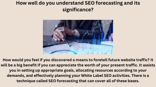 How well do you understand SEO forecasting and its significance