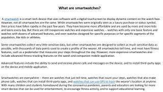 What are smartwatches