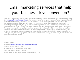 Email marketing services that help your business drive