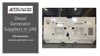 Diesel Generator Suppliers in UAE​
