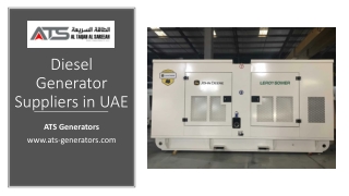 Diesel Generator Suppliers in UAE​