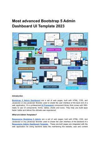 _Most advanced Bootstrap 5 Admin Dashboard UI Template 2023