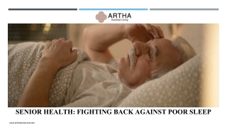 Senior Health - Fighting Back Against Poor Sleep.