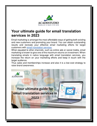 Your ultimate guide for email translation services in 2023