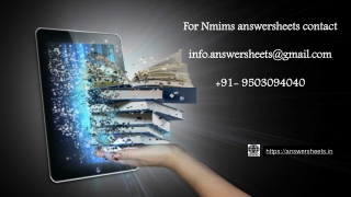 Nmims March April May 2023 Customized answersheets