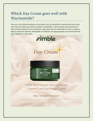 Which Day Cream goes well with Niacinamide