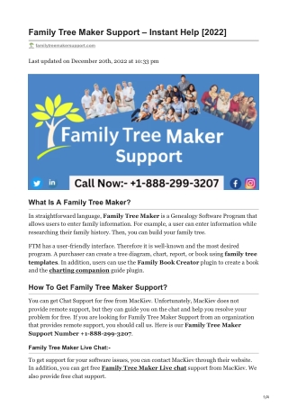 Family Tree Maker Support  Instant Help 2022