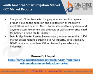 South Americas Smart Irrigation Market-ICT