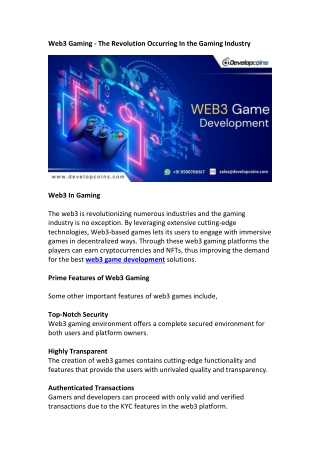 Web3 Game Development