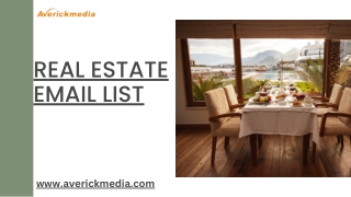 Real Estate Email List - Accurate Data