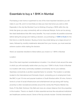 Essentials to buy a 1 BHK in Mumbai.docx