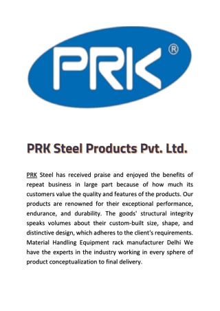 PRK STEEL PRODUCT PVT