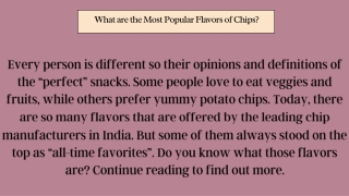 What are the Most Popular Flavors of Chips