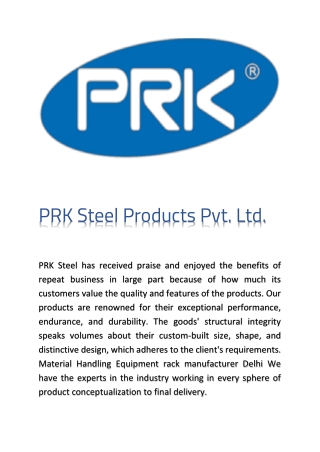 PRK STEEL PRODUCT