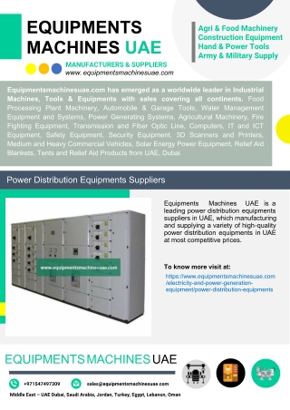 Power Distribution Equipments Suppliers