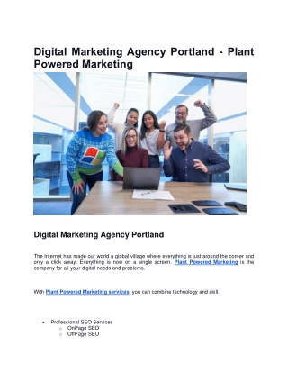 Digital Marketing Agency Portland