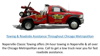 Towing & Roadside Assistance Throughout Chicago Metropolitan