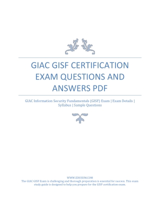 GIAC GISF Certification Exam Questions and Answers PDF 2023