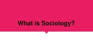 What is Sociology?