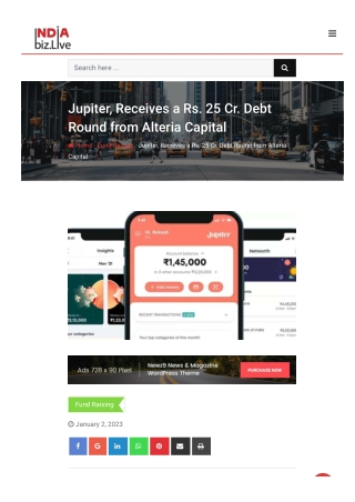 Jupiter, receives a Rs. 25 Cr. debt round from Alteria Capital 