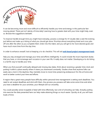 Straightforward Advice On Personal Time Management That Are Super Easy To Comply