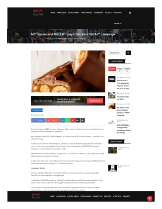 MC Square and Mars Wrigley's Snickers wRAP campaign