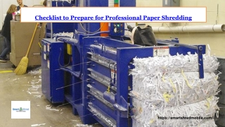 Checklist to Prepare for Professional Paper Shredding