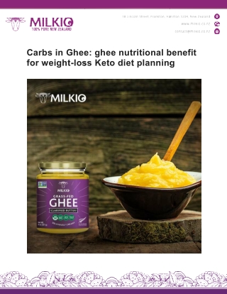 carb in ghee