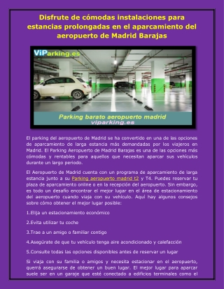 Parking barato aeropuerto madrid