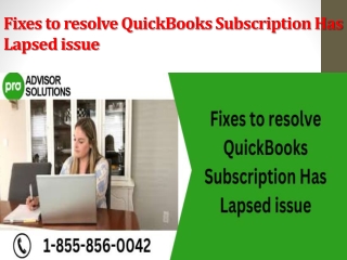 Fixes to resolve QuickBooks Subscription Has Lapsed issue