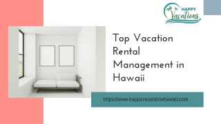 Top Vacation Rental Management in Hawaii