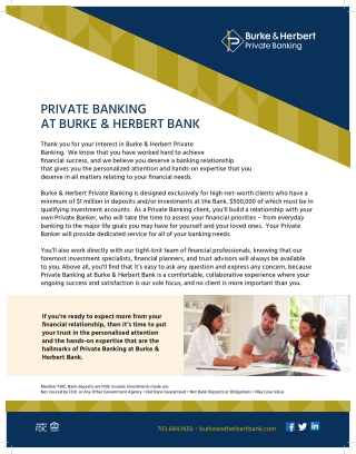 BHB-PrivBanking Overview