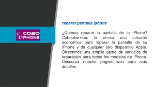 Reparar Pantalla Iphone Cobophone.es