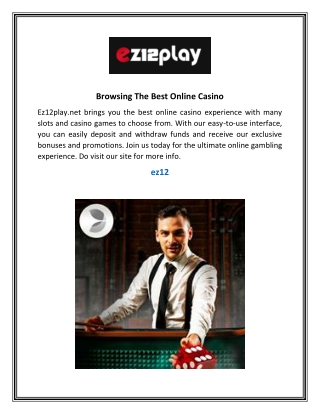 Browsing The Best Online Casino