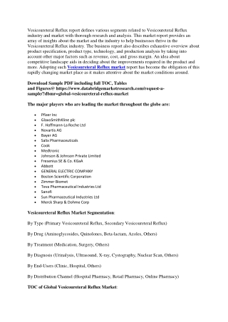 Vesicoureteral Reflux Market