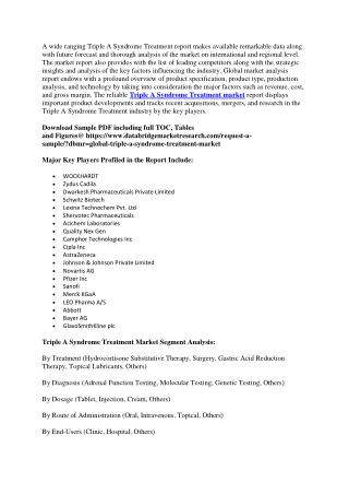 Triple A Syndrome Treatment Market