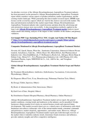 Allergic Bronchopulmonary Aspergillosis Treatment Market