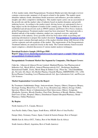 Paragonimiasis Treatment Market