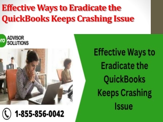 Effective Ways to Eradicate the QuickBooks Keeps Crashing