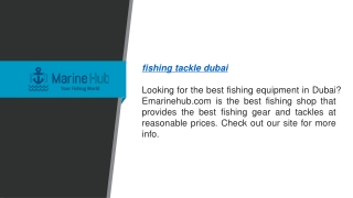 Fishing Tackle Dubai Emarinehub.com