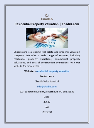 Residential Property Valuation | Chadils.com