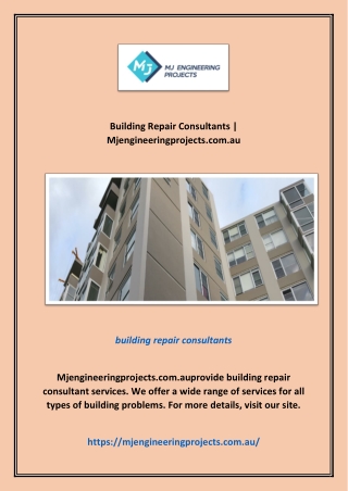 Building Repair Consultants | Mjengineeringprojects.com.au