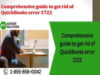 Comprehensive guide to get rid of QuickBooks error 1722